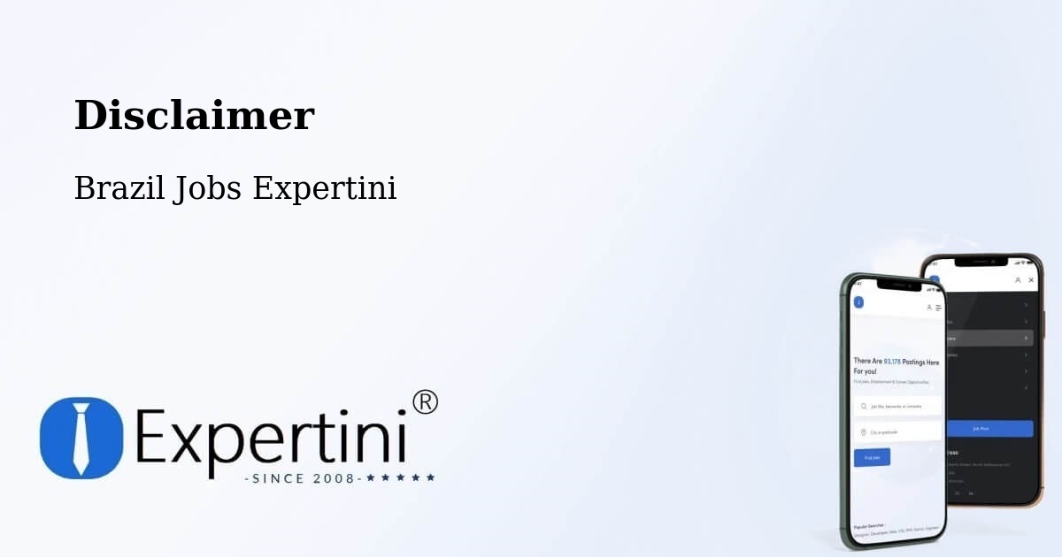 Disclaimer – Sumé - Brazil Jobs Expertini
